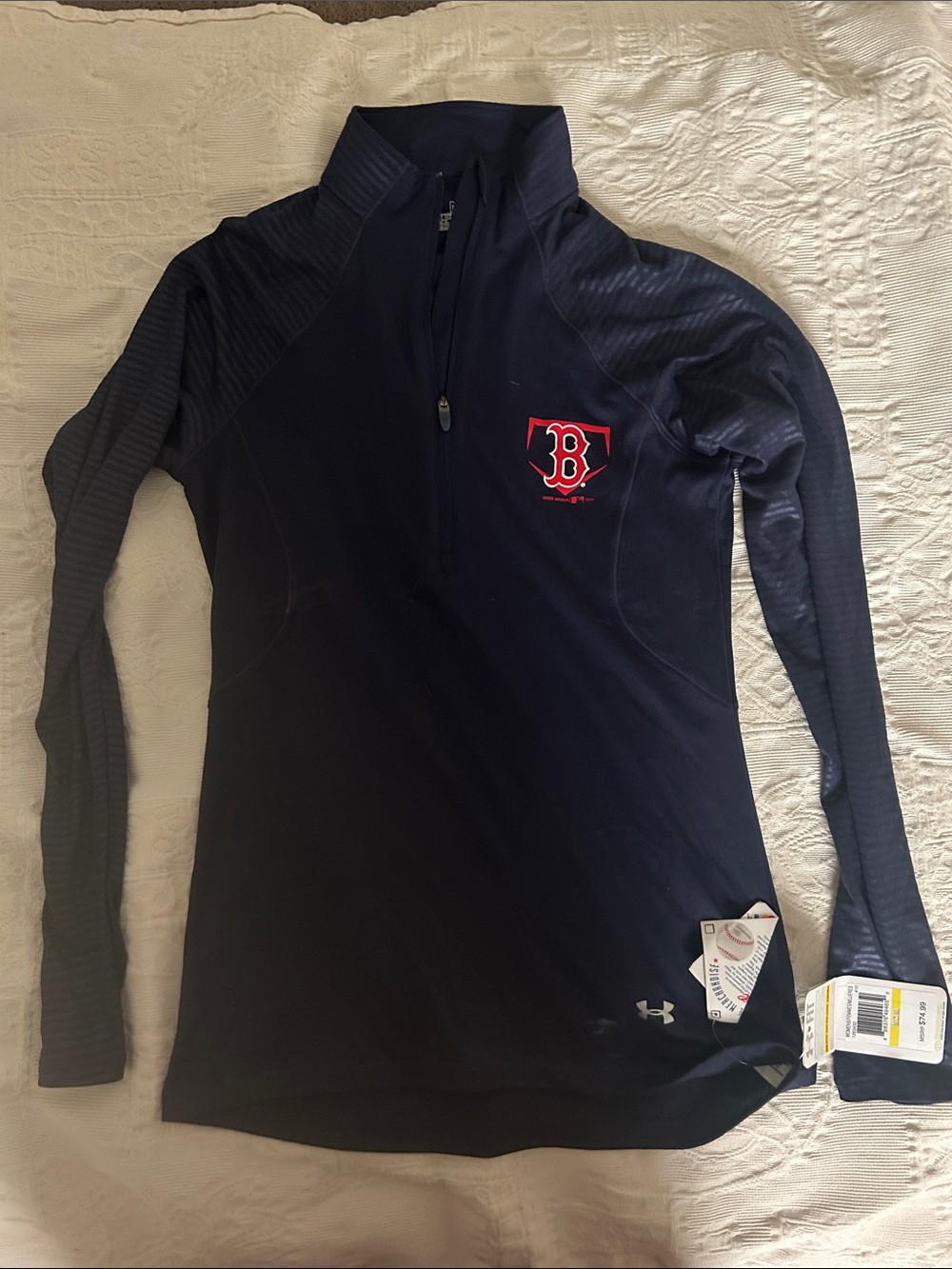 Under Armour Red Sox official MLB Quarter-Zip lightweight top
